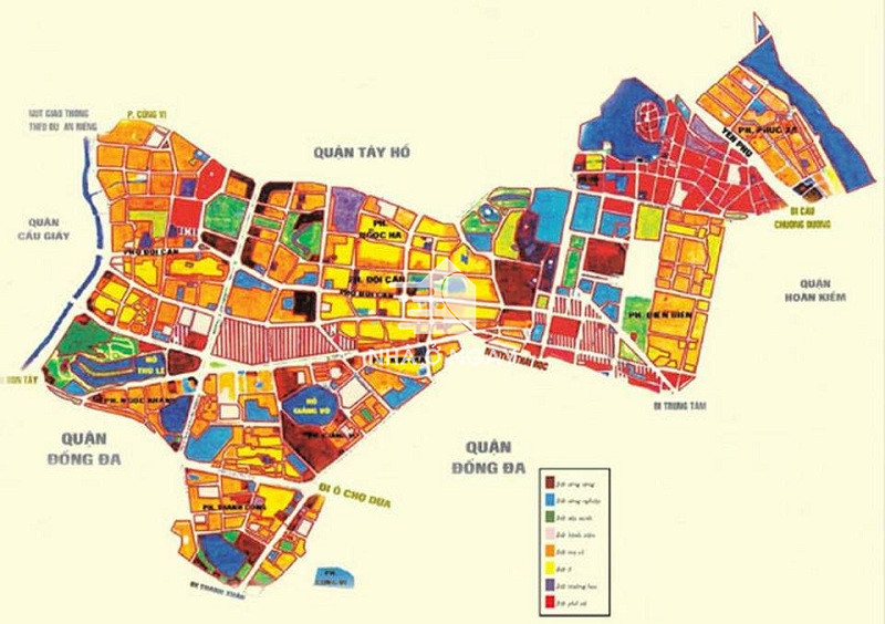 Bản đồ quy hoạch quận Ba Đình 