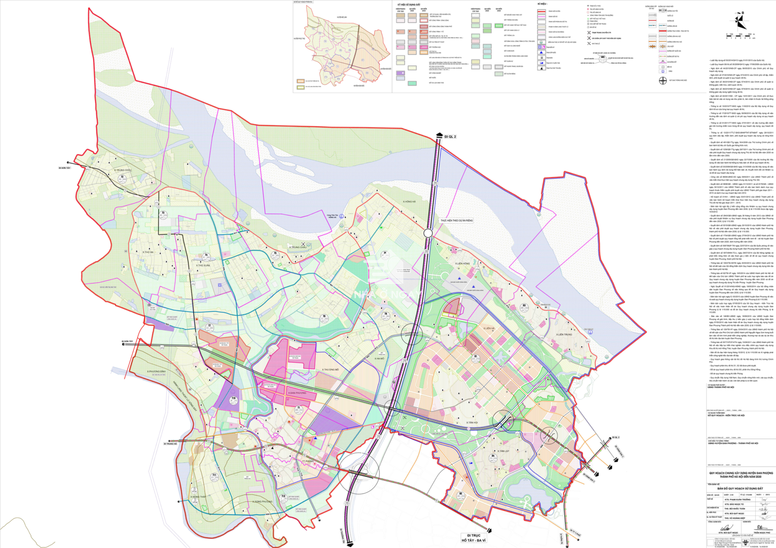 Bản đồ quy hoạch huyện Đan Phượng 