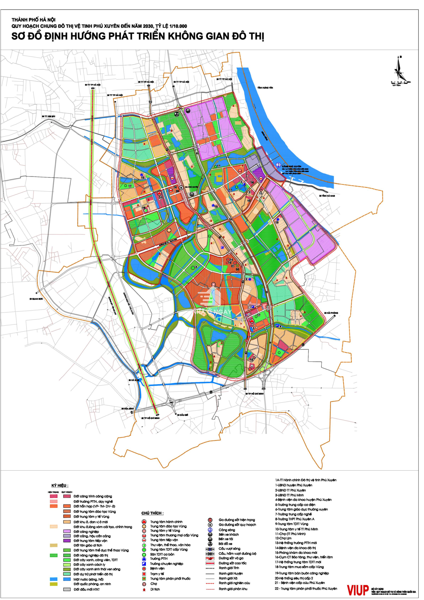 Bản đồ quy hoạch huyện Phú Xuyên 