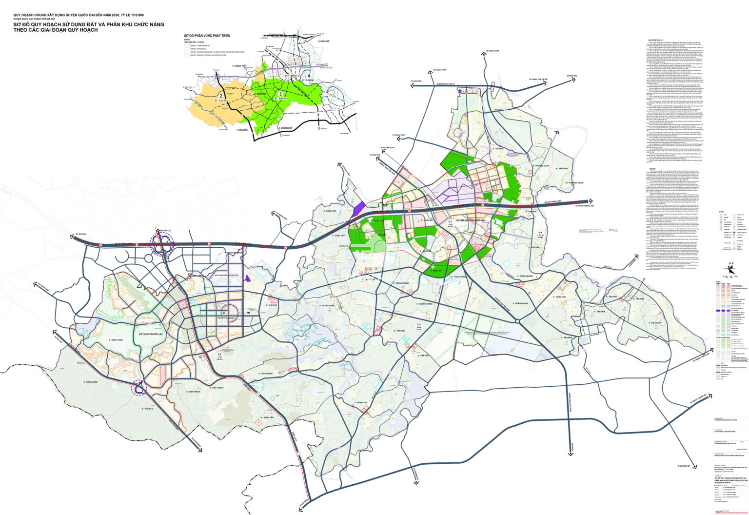 Bản đồ quy hoạch huyện Quốc Oai 