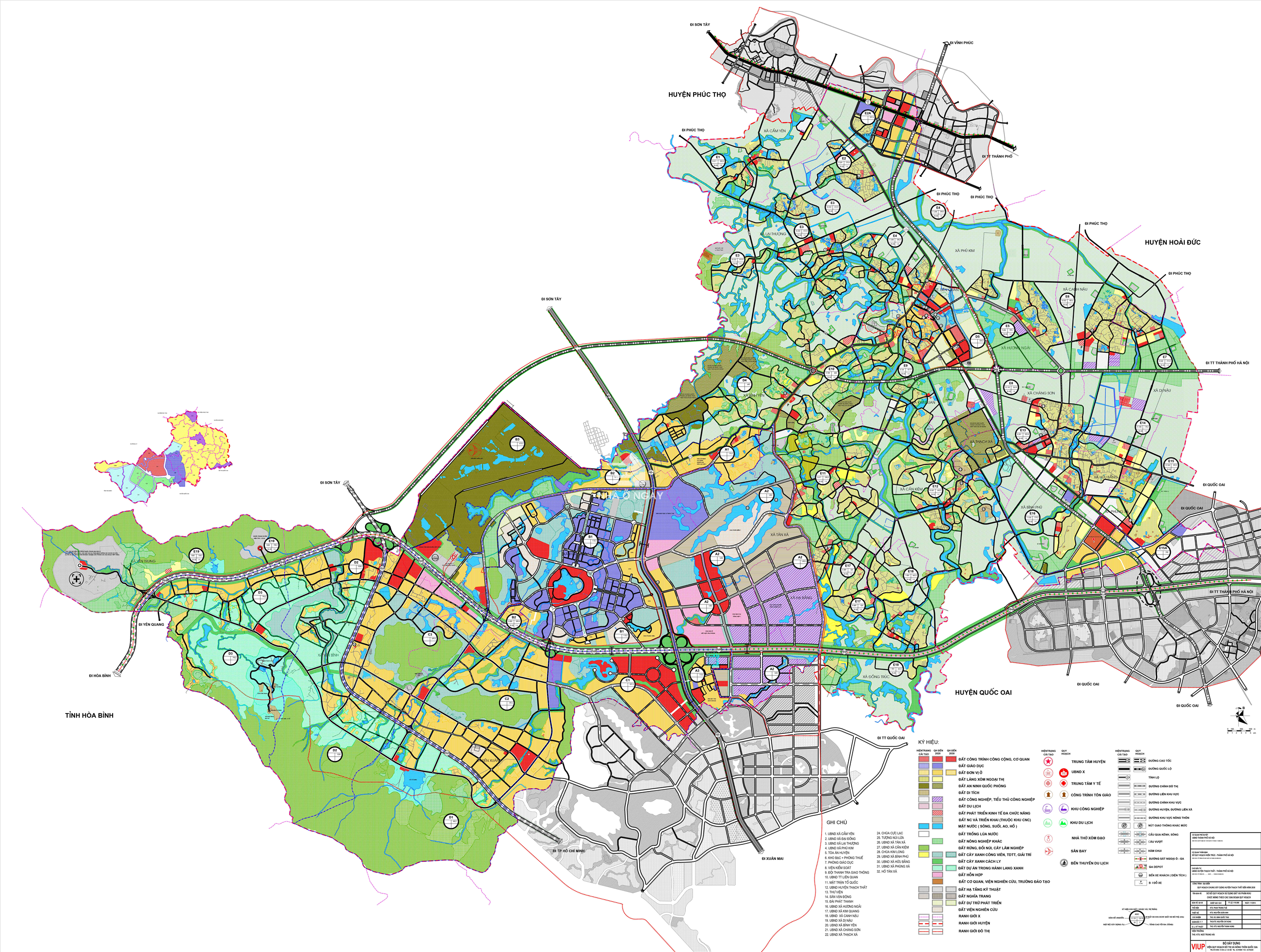 Bản đồ quy hoạch huyện Thạch Thất 
