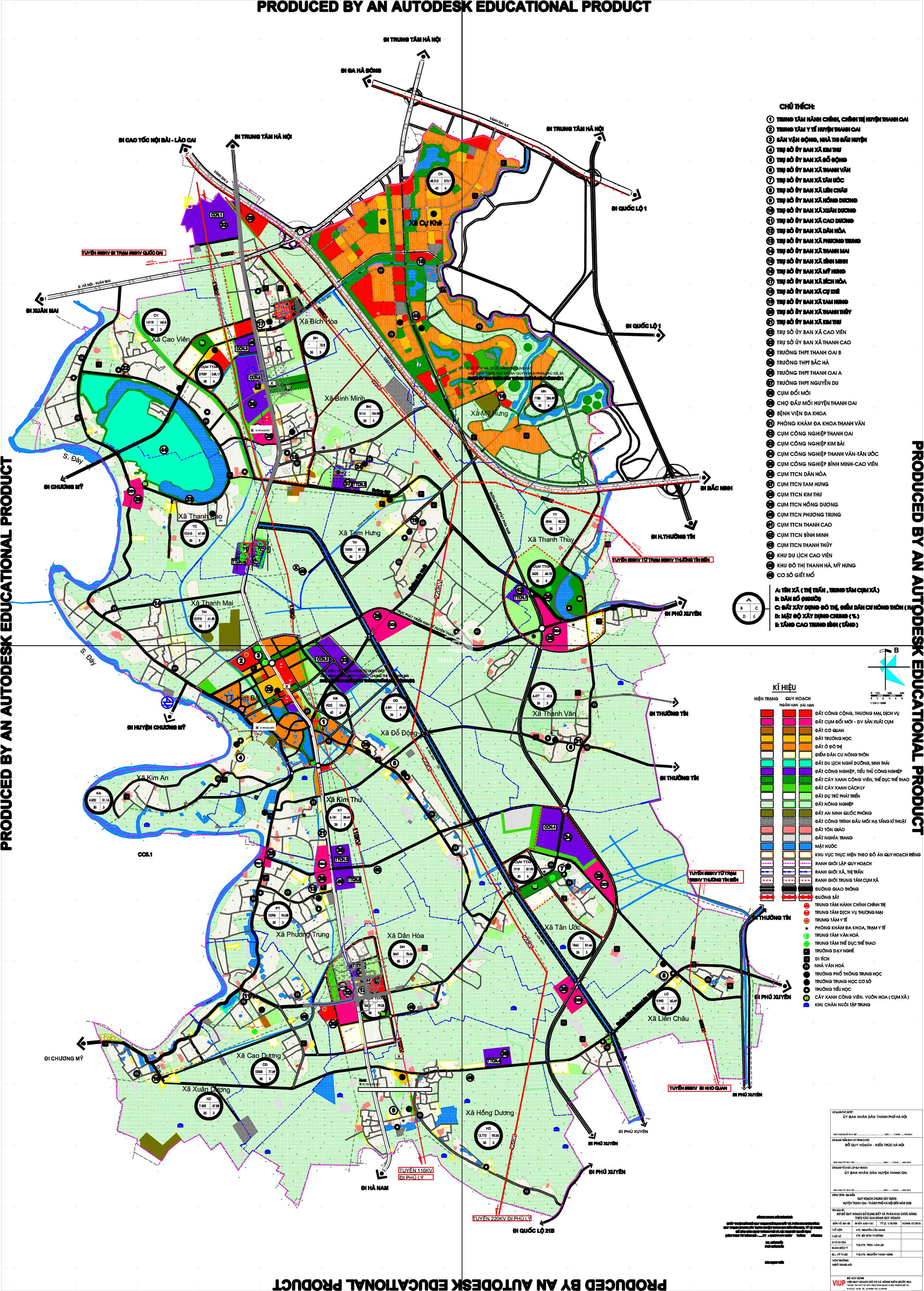 Bản đồ quy hoạch huyện Thanh Oai 