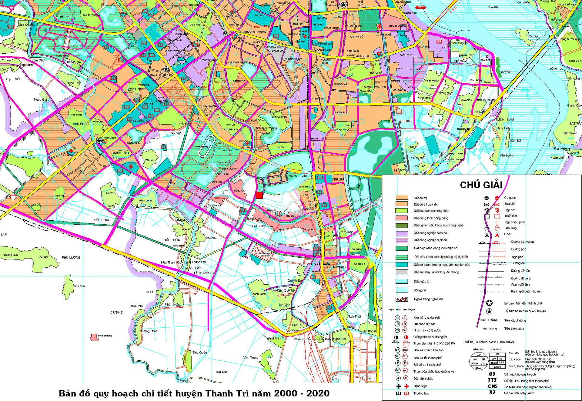 Bản đồ quy hoạch huyện Thanh Trì 