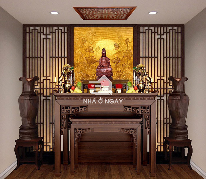cách bố trí phòng thờ hợp phong thủy