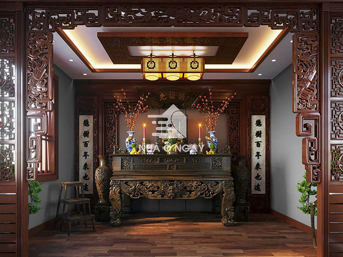 cách bố trí phong thủy phòng thờ