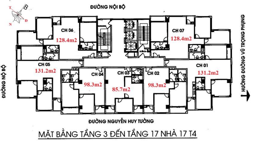 Sơ đồ mặt bằng tổng thể toàn 17T4