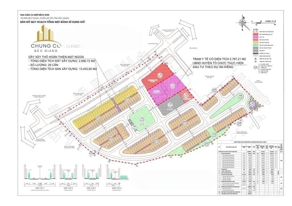 Bản đồ quy hoạch tổng thể mặt bằng dự án Bích sơn central point