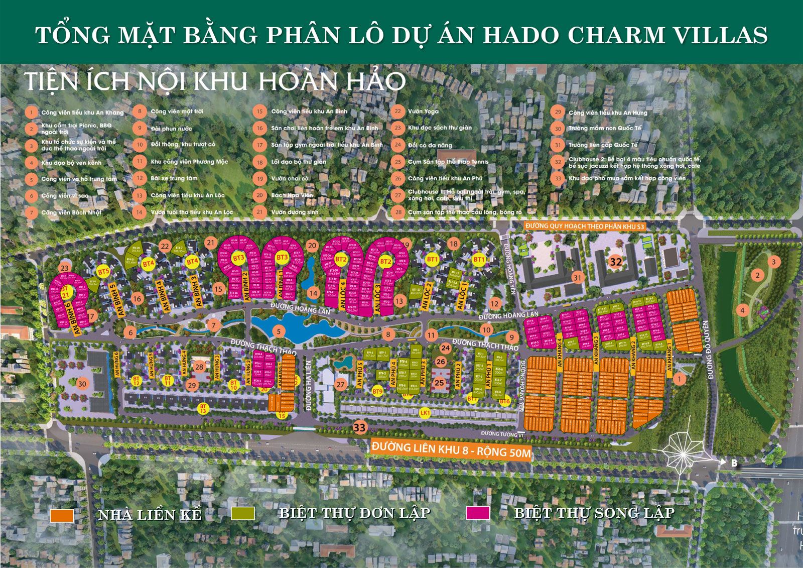 tổng mặt bằng phân lô dự án